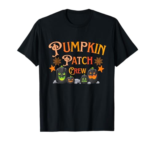Kürbis Patch Crew Thanksgiving Herbst Vibes Halloween Familie T-Shirt Kürbis Patch Crew Thanksgiving Herbst Vibes Halloween Familie T-Shirt von Groovy Pumpkin Patch Spooky Fall Autumn Outfit