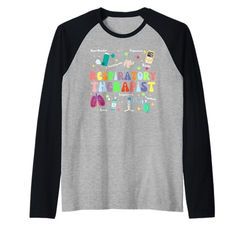 Groovy Atemtherapeutin Kunst für Männer Frauen Therapie Raglan von Groovy Respiratory Therapist Gift