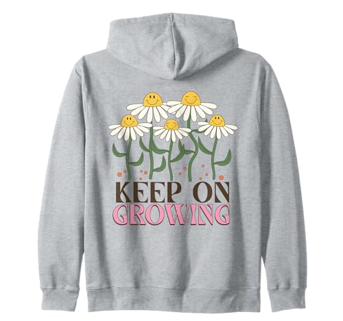 Retro-Gänseblümchen mit lächelndem Gesicht, das weiter wächst, EIN glückliches, positives Mädchen Kapuzenjacke Retro-Gänseblümchen mit lächelndem Gesicht, das weiter wächst, EIN glückliches, positives Mädchen Kapuzenjacke von Groovy Retro 70s Peace Hippie Fun Love Smile Shirt