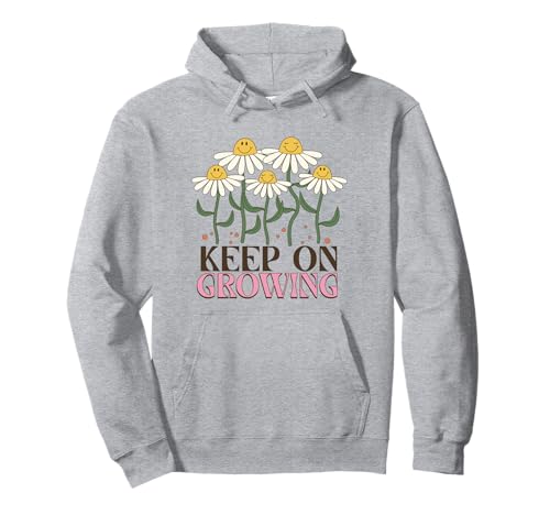 Retro-Gänseblümchen mit lächelndem Gesicht, das weiter wächst, EIN glückliches, positives Mädchen Pullover Hoodie Retro-Gänseblümchen mit lächelndem Gesicht, das weiter wächst, EIN glückliches, positives Mädchen Pullover Hoodie von Groovy Retro 70s Peace Hippie Fun Love Smile Shirt