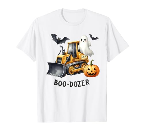 Bulldozer Halloween Boo Dozer Bauwagen Junge Kinder T-Shirt Bulldozer Halloween Boo Dozer Bauwagen Junge Kinder T-Shirt von Groovy Retro Spooky Dude Halloween Toddler