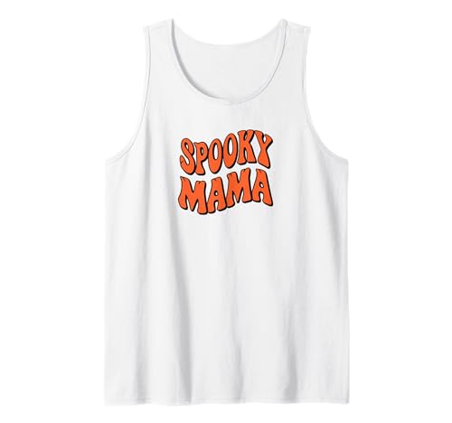 Spooky Mama Halloween Mom Ghost Costume Retro Groovy Tank Top von Groovy Spooky Halloween Everywhere