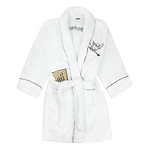 Groovy UK Unisex Kinder Hedwig Bademantel, Weiß glitzernd, 7-9 Jahre von Groovy