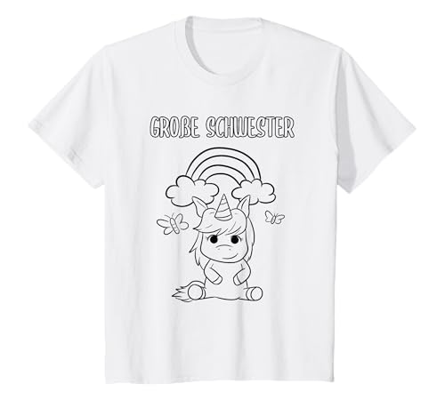 Kinder Große Schwester Einhorn Zum Ausmalen T-Shirt Kinder Große Schwester Einhorn Zum Ausmalen T-Shirt von Grose Schwester Geschenkidee Zum Anmalen
