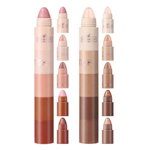 2 Stück 5 in 1 Eyeshadow Pencil 5 Farbe Eyeshadow Stick Samt Matt Pigment Matt Shimmer Make-up Kombination Rosa Braun Mini Lidschatten Stift Faule Lidschatten-Stift 2 Stück 5 in 1 Eyeshadow Pencil 5 Farbe Eyeshadow Stick Samt Matt Pigment Matt Shimmer Make-up Kombination Rosa Braun Mini Lidschatten Stift Faule Lidschatten-Stift von Grospe