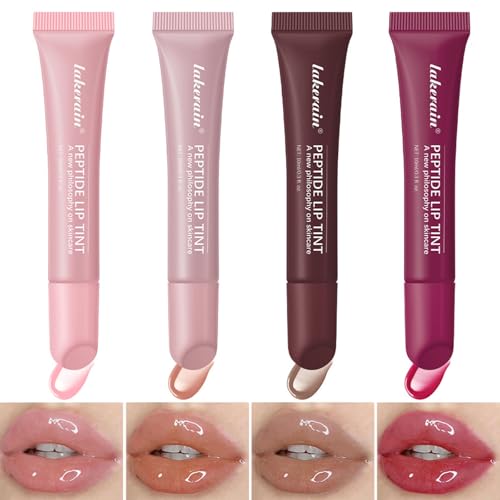 5 Farben Peptid Lip Tint Set Hydrating Lipgloss Set Sheer Colour Langanhaltende nährende glänzende Gelee Plumping Glossy Finish Nicht-klebrige frische klare glatte Lippenpflege 5 Farben Peptid Lip Tint Set Hydrating Lipgloss Set Sheer Colour Langanhaltende nährende glänzende Gelee Plumping Glossy Finish Nicht-klebrige frische klare glatte Lippenpflege von Grospe