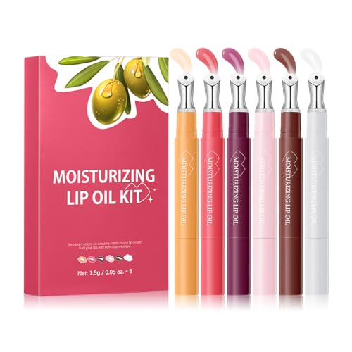 6 Stück Plumping Lip Oil getönt, feuchtigkeitsspendendes Lip Glow Oil, langanhaltende Feuchtigkeitspflege gegen Lippenfältchen, Lippenprimer vor dem Schminken, kleiner Stick, Lippenessenz, 6 Farben 6 Stück Plumping Lip Oil getönt, feuchtigkeitsspendendes Lip Glow Oil, langanhaltende Feuchtigkeitspflege gegen Lippenfältchen, Lippenprimer vor dem Schminken, kleiner Stick, Lippenessenz, 6 Farben von Grospe