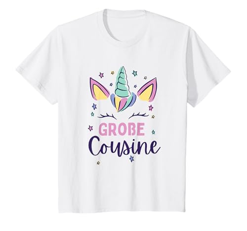 Ich werde große Cousine 2024 Herz Einhorn Loading Mädchen T-Shirt von Große Cousine 2024 Schwangerschaftsverkündung