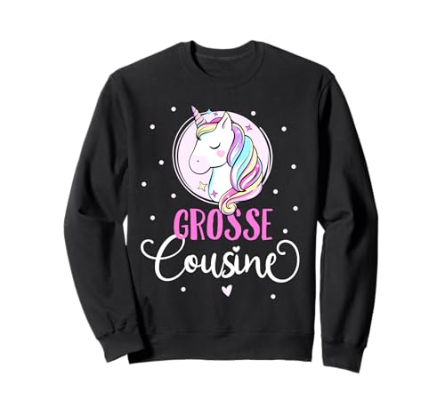 Big Cousin Ich werde große Cousine 2025 Einhorn Mädchen Sweatshirt von Große Cousine 2025 Schwangerschaft Verkündung