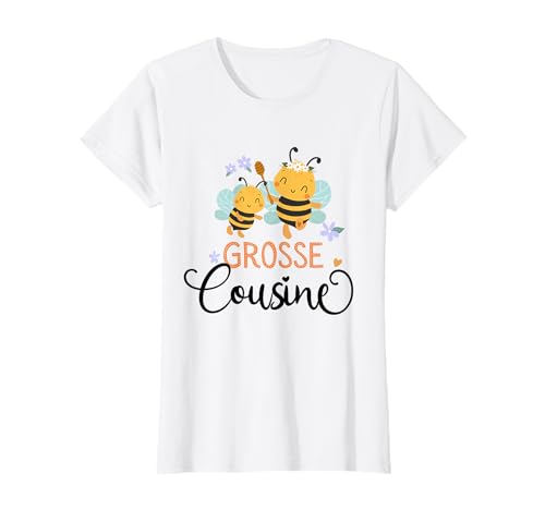 Ich werde große Cousine 2025 Biene Tiere Mädchen Cousine T-Shirt von Große Cousine 2025 Schwangerschaft Verkündung