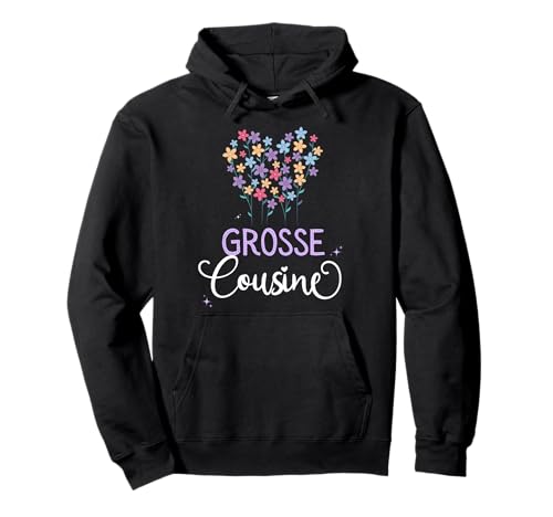 Ich werde große Cousine 2025 Blumen Mädchen Große Cousine Pullover Hoodie von Große Cousine 2025 Schwangerschaft Verkündung