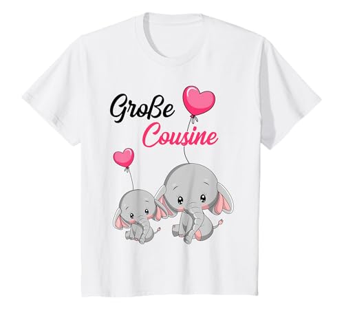 Große Cousine 2025 Elefant Mädchen T-Shirt von Große Cousine Geschenke
