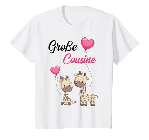 Große Cousine 2025 Giraffen Mädchen T-Shirt Große Cousine 2025 Giraffen Mädchen T-Shirt von Große Cousine Geschenke
