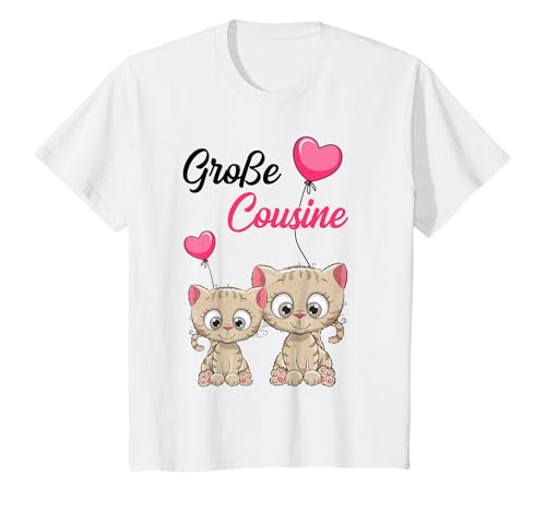 Große Cousine 2025 Katzen Mädchen T-Shirt von Große Cousine Geschenke