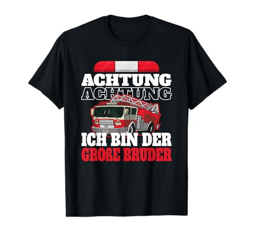Kinder Ich Bin Der Große Bruder Feuerwehr Geschenk T-Shirt Kinder Ich Bin Der Große Bruder Feuerwehr Geschenk T-Shirt von Große Geschwister Bruder Schwester Geschenkideen