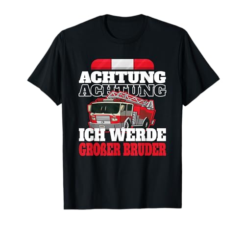 Kinder Ich werde Großer Bruder Feuerwehr Geschenk T-Shirt Kinder Ich werde Großer Bruder Feuerwehr Geschenk T-Shirt von Große Geschwister Bruder Schwester Geschenkideen