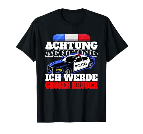 Kinder Ich werde Großer Bruder Polizei Geschenk T-Shirt Kinder Ich werde Großer Bruder Polizei Geschenk T-Shirt von Große Geschwister Bruder Schwester Geschenkideen