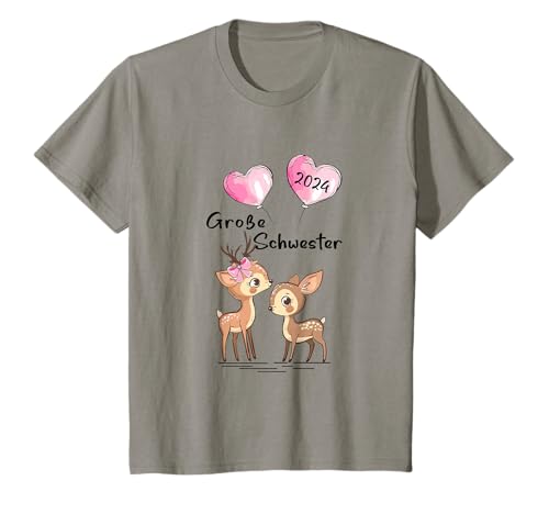 Kinder Große Schwester 2024 Reh Baby Schwangerschaft Ankündigung T-Shirt Kinder Große Schwester 2024 Reh Baby Schwangerschaft Ankündigung T-Shirt von Große Schwester 2024 Geschenkidee