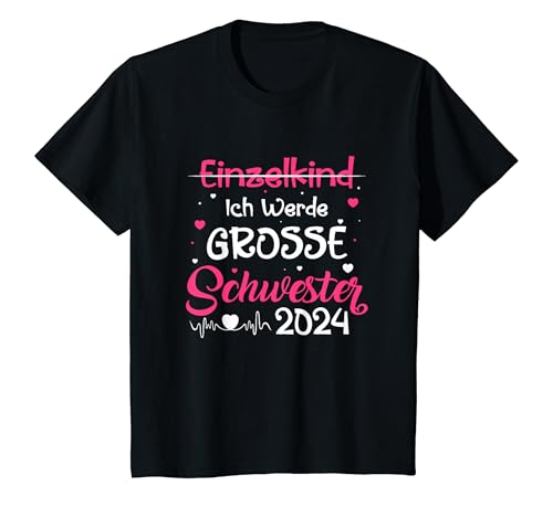 Kinder Ich werde eine große Schwester 2024 T-Shirt für ein Kind, Herz T-Shirt von Große Schwester 2024 T-Shirt