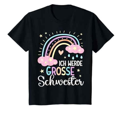 Big Sister Ich werde große Schwester 2025 Regenbogen Mädchen T-Shirt Big Sister Ich werde große Schwester 2025 Regenbogen Mädchen T-Shirt von Große Schwester 2025 Schwangerschaft Verkünden