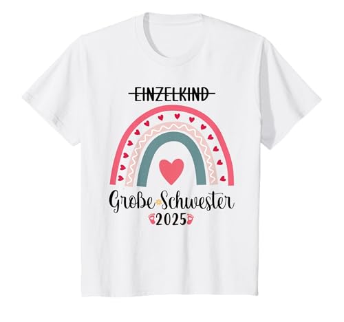 Einzelkind Große Schwester 2025 Kinder Große Schwester 2025 T-Shirt Einzelkind Große Schwester 2025 Kinder Große Schwester 2025 T-Shirt von Große Schwester 2025 Schwangerschaft Verkünden