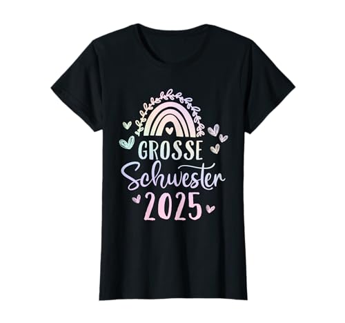 Ich werde große Schwester 2025 Regenbogen Einhorn Mädchen T-Shirt Ich werde große Schwester 2025 Regenbogen Einhorn Mädchen T-Shirt von Große Schwester 2025 Schwangerschafts Verkündung