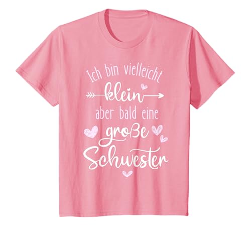 Kinder Ich bin vielleicht klein aber bald eine Große Schwester 2024 T-Shirt von Große Schwester 2025 Schwangerschaftsverkündung