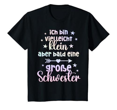 Kinder Ich bin vielleicht klein aber bald eine Große Schwester 2025 T-Shirt von Große Schwester 2025 Schwangerschaftsverkündung