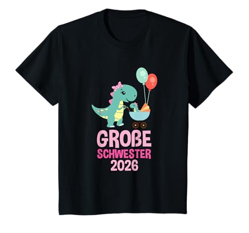 Big Sister 2026 Dino Cute T-Rex Baby Ankündigung T-Shirt Big Sister 2026 Dino Cute T-Rex Baby Ankündigung T-Shirt von Große Schwester 2026 Dino T-Rex Dinosaurier