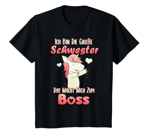 Kinder Big Sister Einhorn Mädchen Schwester Liebe T-Shirt von Grose Schwester Mädels Schwesterherz Geschenk