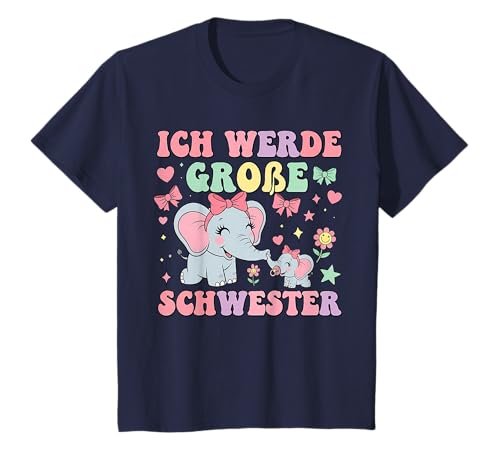 Große Schwester Elefant Baby Ankündigung Mädchen T-Shirt Große Schwester Elefant Baby Ankündigung Mädchen T-Shirt von Große Schwester Elefant Geschenk Babyankündigung