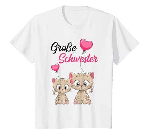 Große Schwester 2025 Katze Mädchen T-Shirt Große Schwester 2025 Katze Mädchen T-Shirt von Große Schwester Katze Design Geschenke