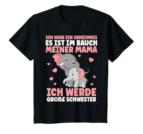 Schwester Lustiges Mädchen Im Bauch Meiner Mama Elefant T-Shirt von Große Schwester Spruch