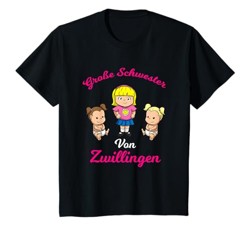Kinder Große Schwester Von Zwillingen T-Shirt von Große Schwester Zwillinge