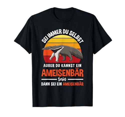 Großer Ameisenbär Motiv Retro Ameisenbär T-Shirt für Ameisenbärliebhaber, Unisex Erwachsene und Kinder, Schwarz, S, Kurzarm, U-Ausschnitt, Polyester 100% Großer Ameisenbär Motiv Retro Ameisenbär T-Shirt für Ameisenbärliebhaber, Unisex Erwachsene und Kinder, Schwarz, S, Kurzarm, U-Ausschnitt, Polyester 100% von Großer Ameisenbär Motiv