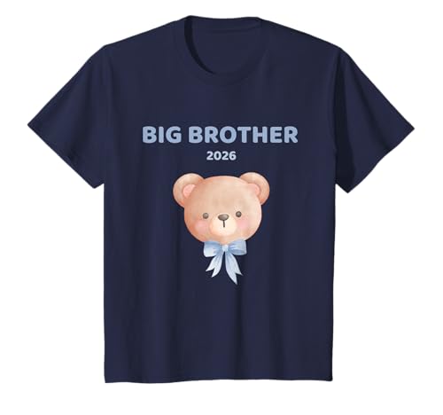 Kinder Big Brother 2026 – Süßer Teddy für werdende große Brüder T-Shirt Kinder Big Brother 2026 – Süßer Teddy für werdende große Brüder T-Shirt von Großer Bruder, Schwangerschaftsverkündung