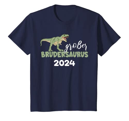 Kinder Großer Bruder 2024 Dino Dinosaurier Brudersaurus Geburt Baby T-Shirt von Großer Bruder 2024 Geschenke Geburt & Babyparty