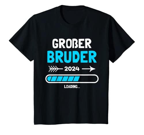 Kinder Großer Bruder 2024 Loading Ankündigung Geburt Baby T-Shirt von Großer Bruder 2024 Geschenke Geburt & Babyparty