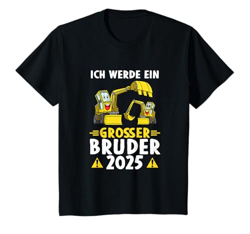 Kinder Nachwuchs Verkünden Ich Werde Großer Bruder 2025 Bagger T-Shirt Kinder Nachwuchs Verkünden Ich Werde Großer Bruder 2025 Bagger T-Shirt von Großer Bruder 2025 Bagger Geschenke