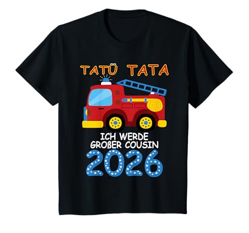 Kinder Ich werde großer Cousin 2026 T-Shirt Kinder Ich werde großer Cousin 2026 T-Shirt von Großer Bruder 2026 Babyparty Baby Ankündigung