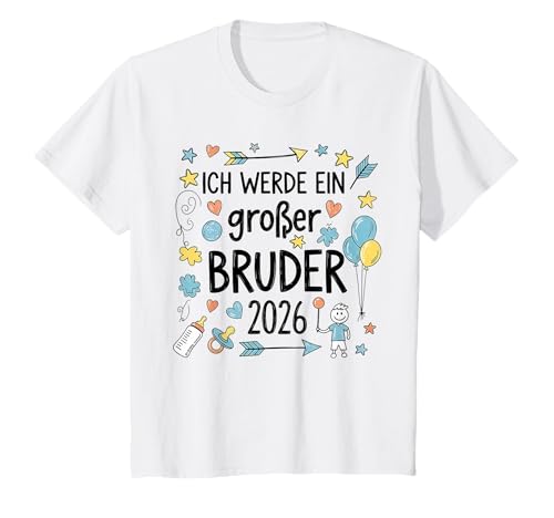 Kinder Ich Werde EIN Großer Bruder 2026 Schwangerschaft Verkündung T-Shirt Kinder Ich Werde EIN Großer Bruder 2026 Schwangerschaft Verkündung T-Shirt von Großer Bruder 2026