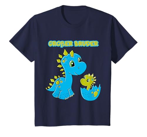 Kinder Großer Bruder T-Shirt Dino Dinosaurier T-Shirt Jungs T-Shirt von Großer Bruder Dino T-Shirts