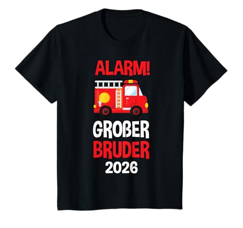 Kinder Großer Bruder 2026 TShirt Feuerwehr T-Shirt von Großer Bruder Geschenke