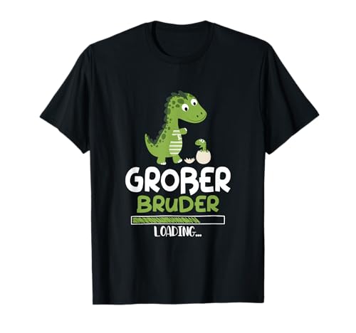 Großer Bruder T-Shirt Dino Loading Dinosaurier Jungen T-Shirt von Großer Bruder Geschenke