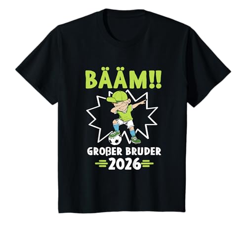 Kinder Bääm Big Brother 2026 Fußballspieler Fußballer Junge T-Shirt Kinder Bääm Big Brother 2026 Fußballspieler Fußballer Junge T-Shirt von Großer Bruder Junge Fußballspieler T-Shirt