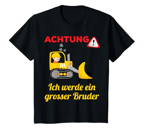 Kinder Bald Grosser Bruder Bagger Ich werde ein großer Bruder T-Shirt von Großer Bruder Nachwuchs Sohn Mama Bagger Geschenke