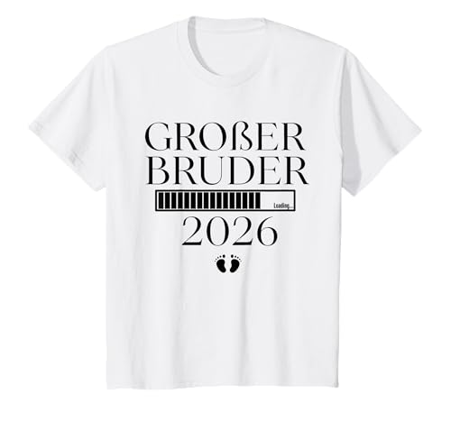 Kinder Großer Bruder 2026 Loading, Ich werde Großer Bruder 2026 T-Shirt Kinder Großer Bruder 2026 Loading, Ich werde Großer Bruder 2026 T-Shirt von Großer Bruder Schwangerschaft Ankündigung