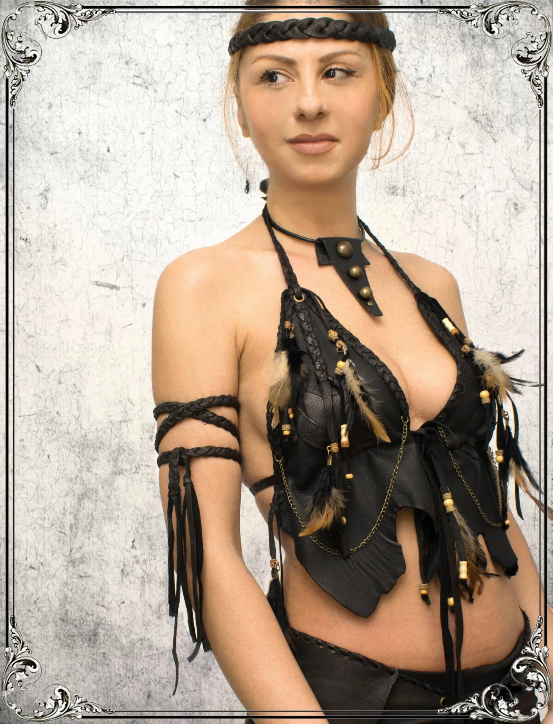 Geflochtenes Lederarmband Unisex Wikinger, Steampunk, Goth von GrottaMagica