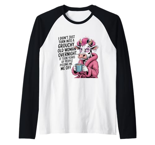 Grouchy Woman Cow Coffee Funny Quote Attitude Raglan Grouchy Woman Cow Coffee Funny Quote Attitude Raglan von Grouchy Cow Funny Coffee Sass Woman Humor