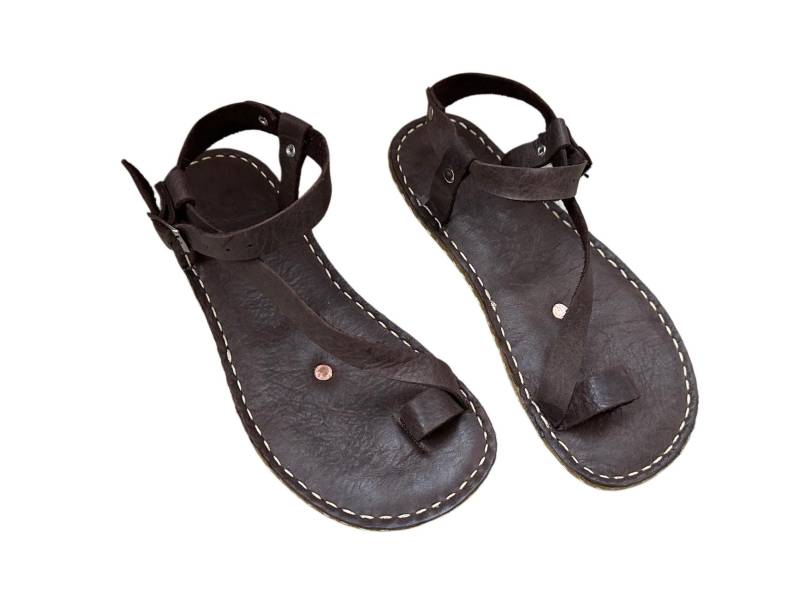 Men Barefoot Earthing Sandals | Thongs Flip-Flops Genuine Leather For Women Flats Slides Comfort Walking von Groudingschuhe